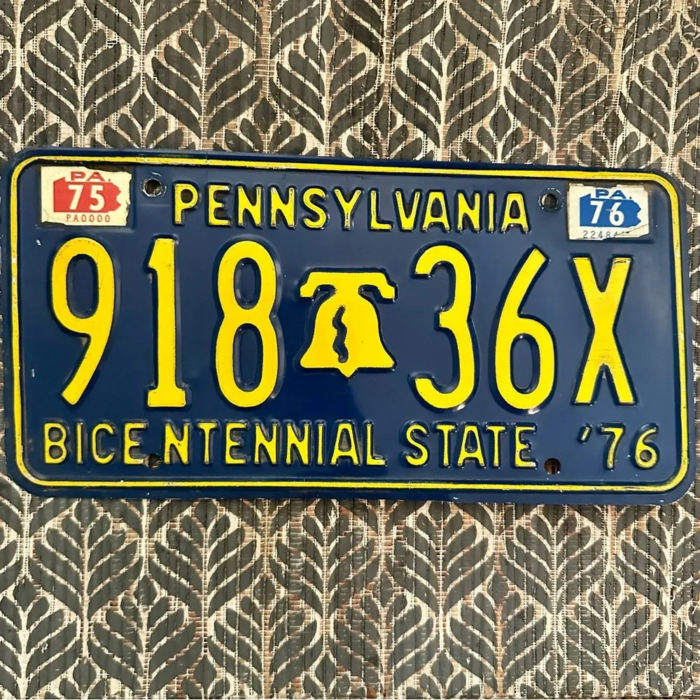 Pennsylvania Bicentennial State 1976 License Plate